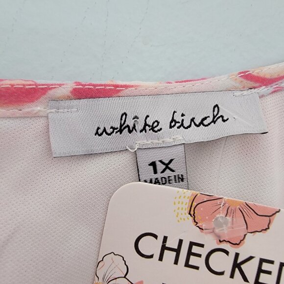 NWT White Birch Dress Multicolor Pastel Floral Size 1X Ruffle NEW - Picture 3 of 13